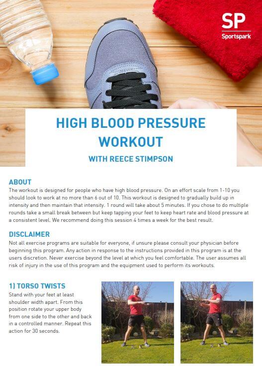 HIGH BLOOD PRESSURE PROGRAMME Sportspark